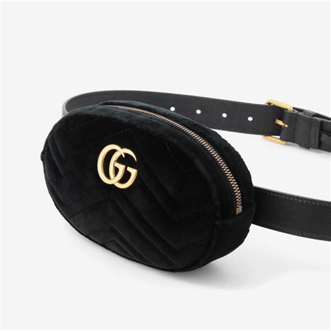 gucci velour belt bag|black Gucci bum bag.